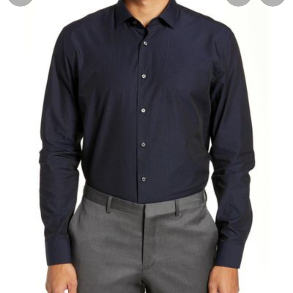Calibrate Trim Fit Button Down Long Sleeve Shirt